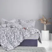 Ardor Double Bed Quilt Cover Set Mia Cotton Mauve