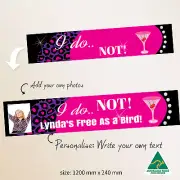 Newly Single Personalised Divorce Break Up Banner Party Supplies Canvas banner