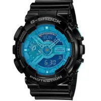 在飛比找PChome商店街優惠-CASIO G-SHOCK/潮流數位多層次運動錶/黑藍/GA