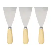 Putty Knife 2-1/2" Carbon Steel Scraper Wooden Handle for Spreading Drywall 3Pcs
