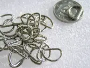 Metal Dee Ring Unwelded Silver Dees 15 x 10mm for straps on bags, shoes, dolls