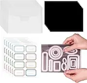 60 Pcs/Set 7x5inch Stamp and Die Storage Bag and 6.9x5inch Rubber Magnetic Sheets,Die Storage Set for Storage Die Cutting Card Making Supplies DIY Scrapbooking(0.5 mm Thickness)