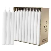 7 inch White Taper Candles, Set of 45 Candle Sticks Bulk, Dinner Candlesticks