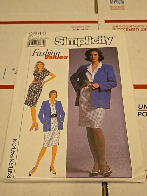 Simplicity Sewing Pattern 9646 Woman's Dress & Jacket All Sizes