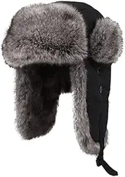 [通用] Thickened Cotton HAT Winter Men's Lei Feng Hat Men's Outdoor Large Plush Hat Ski Warm Hat Hat Russia (XXL-62cm, Black)