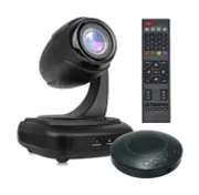 Conference Room Camera System, Wide-Angle 1080P PTZ Webcam with Wireless Blue...