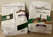 Russell Stover Sugar Free Assorted Caramels in Chocolate~ 2 Bag lot(17.6oz-35x2)