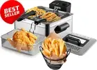 Electric Deep Fryer 5L 3 Basket 2000W Stainless Steel Fry Fish Chicken Chips