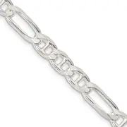 20 Inch Sterling Silver 6.5mm Figaro Anchor Chain