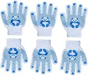 Generic 3Pairs Lightweight Gardening Gloves Breathable Polyester Cotton Labor Protection Gloves for Safe Work and Home Improvement for Ages