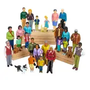 Excellerations Educational Multicultural Pretend Play Figurine Family Dolls S...