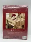 St Nicholas Square Gold Satin Ikat Tablecloth Round 70''