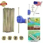 Multipurpose 16-Inch Galvanized Rebar Landscape Stakes - 25 Heavy Duty Anchors