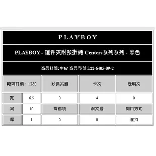 【永和實體店面】PLAYBOY 證件夾 附頸掛繩 Centers系列 - 黑色 122-6405-09-2