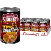 Campbell’S Chunky Soup, Spicy Chicken and Sausage Gumbo, 18.8 Oz Can (Pack of 12