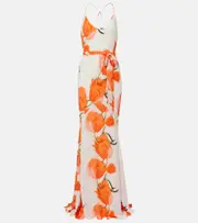 [Alexandra Miro] Alexandra Miro Isla floral gown AU 12 white