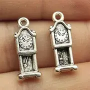 [MYBSZC] 5 Pieces 20x8mm Pendant Watch Glamor Pendant Clock Silver Pendant