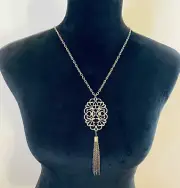 Necklace & Fringe Earring Set By Paparazzi Accessories A MANDALA of the People