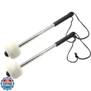 Zorveiio 2 Pcs Bass Drum Mallets 12.6" Length Wool Felt Drum Mallets Bass Dru