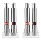 Salt and Pepper Grinder Set of 4, Pepper Mill Stainless Steel Salt Shaker9530