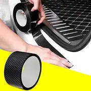 STR-Car Door Entry Guards Scratch Cover Protector Paint Threshold Guard,Front Rear Door Entry Sill Guard Scuff Plate Rear Bumper Protector Guard for Most Cars,2in9.8ft(5cm3m) Black