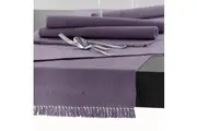 Cotton Ribbed Table Runner Lavender Mist by Hoydu