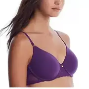 Natori Bliss Perfection Underwire Bra, Women's Size 32C, Purple