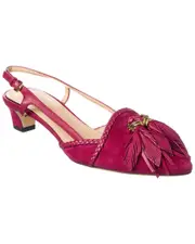 TODs Suede Slingback Pump