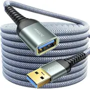 USB Extension Cable 1M USB Extender,USB 3.0 Extension Cable, Male to Female Cord High Data Transfer Compatible with Webcam,USB Keyboard,Flash Drive,Hard Drive,Printer, Grey