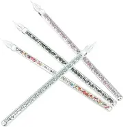 DIYEAH 4pcs Crystal Calligraphy Pens Glass Dip Pen Set for Writing Painting Decorative Glass Ink