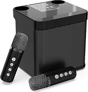 Karaoke Machine for Kids and Adults,Portable Bluetooth Speaker with 2 Wireless Microphone and Dynamic Lights PA System Toy for Girls Boys,and Adults, Christmas Birthday Gift Family Home Party