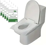 Cilzephyr 50 Pack Toilet Seat Covers Disposable, Flushable, White, Universal Size, Safe Material, Easy to Use, Travel Essentials for Public Restrooms