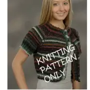 NWT Plymouth Yarn Design 1723 Top Down Cropped Jacket Sweater Knitting Pattern
