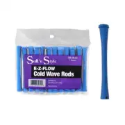 ST-356-BLLO BEAUTY SALON EZ COLD WAVE HAIR PERM RODS - 1 DOZEN BLUE LONG