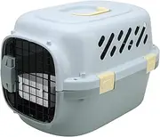 Cat Travel Carrier, Portable Hard Sided Pet Travel Carrier, Lockable Door, 4 Sided Ventilation Design, Top Loading or Front Loading Pet Carrier for Medium Cats and Small Dogs