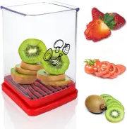 Fruit Slicer Cup,Strawberry Cutter with Stainless Steel Vegetable and Egg Mini