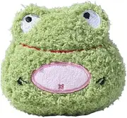 DAFORERAL Cartoon Cat Squeaky Toy for Pets, Soft Plush Crinkle Sound Toy with Dual Sound, Small Bite-Resistant Chew Toy for Dogs and Cats (frog)
