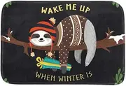 EGGDIOQ Doormats Koala Sleeping Custom Print Bathroom Mat Waterproof Fabric Kitchen Entrance Rug, 23.6 x 15.7in