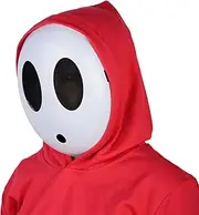 Monisorly White Shy Guy Mask Girl Halloween Mask Full Face Mask Costume Cosplay Prop Accessories