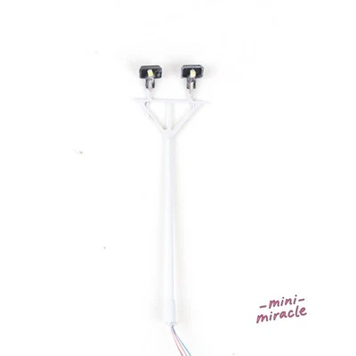 10PC Miniatures Lot LED Lights Street Lamps HO/OO 1:100 Scale Square Lighting