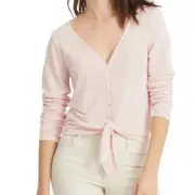 Sanctuary Tie Front Lightweight Cardigan Sweater Light Pink NEW Size Medium