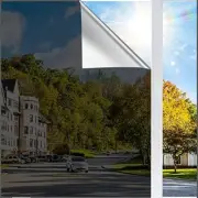 One-Way Window Privacy Tinting Film Sun Blocking Reflective Static Cling, 35x78"