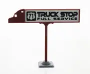 1:64 71 Truck Stop Full Service Sign 3D to Scale Diorama Display Farm