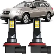 XFLHEHD Outback LED Fog Lights Fits for 2010-2019 Subaru Outback, 6500K Cool White Outback Fog Lights Bulbs Replacement Kit, Direct Plug and Play, Pack of 2