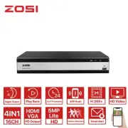 ZOSI H.265+ 16Ch 5mp lite Hybrid DVR Recorder for Security Camera System Home