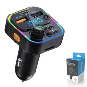 Bluetooth FM Transmitter,2.5W PD Fast Charger USB C Car Adapter， AUX Wireless