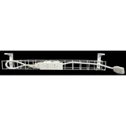 Rapidline Cable Management Basket Single Tier 2 Gpo 1 Gpo Clip 650Mm Basket Width White