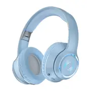 Wireless Bluetooth Headphone with Noise Cancelling Over-Ear Earphones-Sky Blue