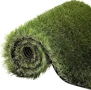 Primeturf Artificial Grass 10SQM Roll 1x10m 35mm Pile Height Synthetic Turf Mat Fake Plants Yarn Lawn, Home Decor Garden Backyard Patio Indoor Outdoor Wall, Olive Green with 6 Year Warranty