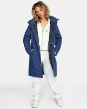 NEW RVCA Womens Green Valley Parka Jacket Size XS Moody Blue Outdoors MSRP $150